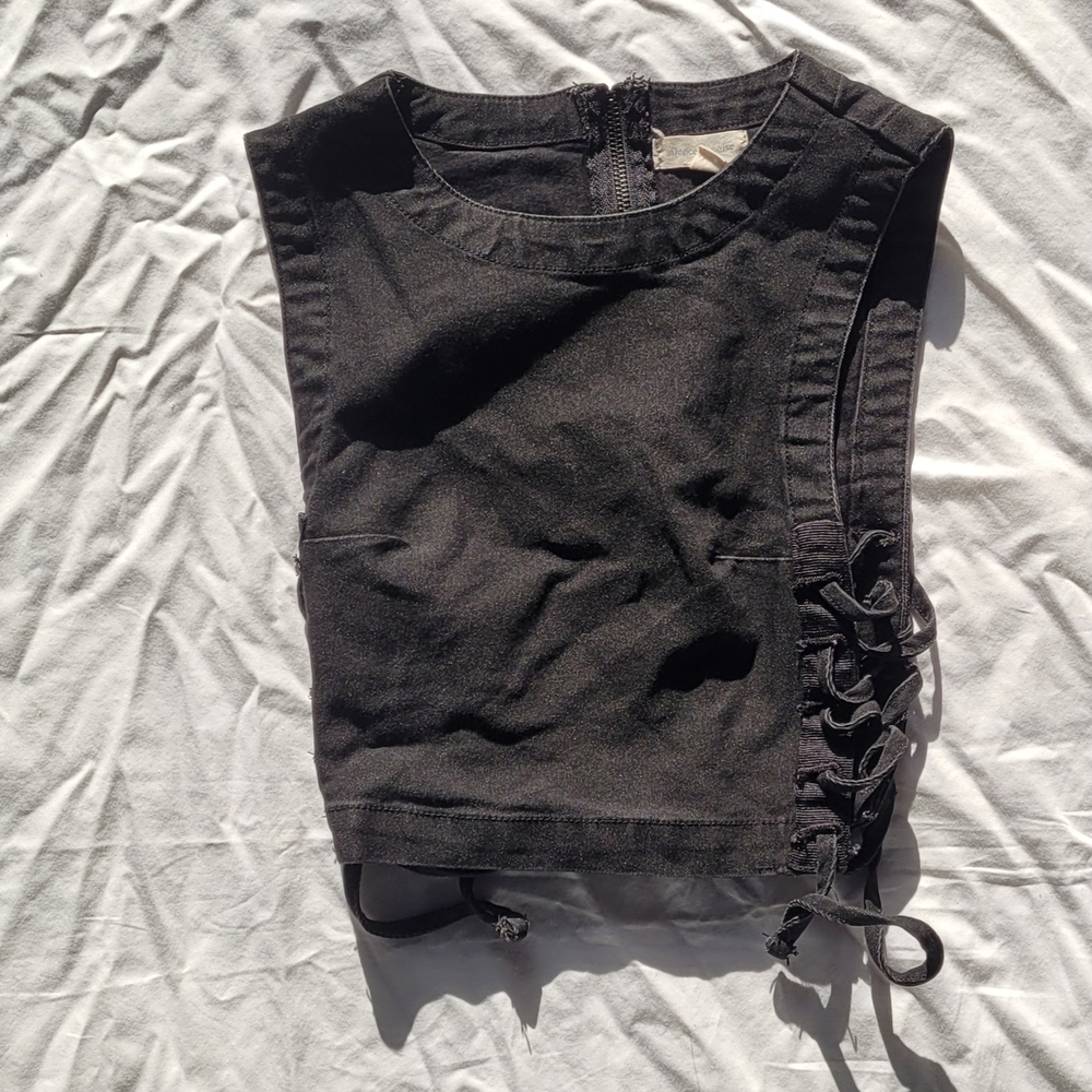 Urban Outfitters Black Lace Detail Crop Top